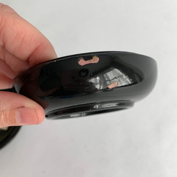 Vintage Ukraine Ukrainian Hand-Painted Trinket Bowl Dish Lidded Floral Lacquered - Picture 5 of 6